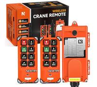 NEWTRY Télécommande de Grue sans Fil 12V, Double émetteur pour Les palan électrique Industriel, Pont Roulant - F21E1B (émetteur * 2 + DC 12V Récepteur)