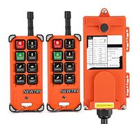 NEWTRY Télécommande de Grue sans Fil 220V, Double émetteur pour Les palan électrique Industriel, Pont Roulant - F21E1B (émetteur * 2 + AC 220V Récepteur)