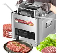 NEWTRY Trancheuse viande électrique commerciale 3,5mm 750W Gastro | Acier inoxydable, lames interchangeables, moteur puissant, facile à nettoyer, trancheuse pour boucheries et restaurants