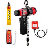 NEWTRY Treuil électrique à chaîne, 2500 W, 1000 kg, 2 vitesses, 4 m/min et 6,8 m/min, moteur sans balais, contrôle sans fil et filaire, élévateur de grue de pont, hauteur de levage G80 3 m