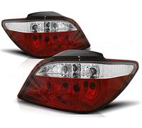 NEWTUNING Feux Arrière Rouge Blanc Compatibles Peugeot 307 04-07, Version Hayon Arrière 3/5 Portes, Homologués E, LED, Polycarbonate