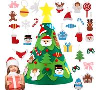 NEWUPZSI 3D DIY Feutre Arbre de Noël - Jouet Fait à la Main pour Enfants - Décoration de Maison et Porte pour Nouvel An