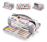 NEWUPZSI Trousse Scolaire à Crayons Grande Capacité avec 3 Compartiments Cadeau Noël ado garçon Fille Pencil Case Trousses pour Filles et Adolescents Enfants, étudiants, Adultes, école, Bureau