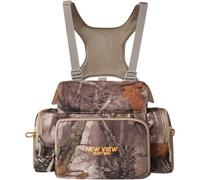 NewView Harnais Binocular avec sac de télémètre amovible, sangle bino réglable et protection contre la pluie - Idéal pour la chasse, la randonnée et l'observation des oiseaux - Quiet-L