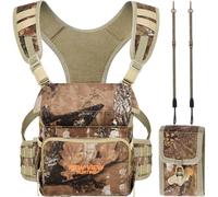 NewView Harnais Binocular avec Sac de télémètre Amovible, Sangle bino réglable et Protection Contre la Pluie - Idéal pour la Chasse, la randonnée et l'observation des Oiseaux - Quiet-M