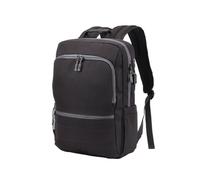 NEWWAY - Sac à Dos Voyage Cabine Avion sous le Siège 16L 43 x 30 x 13 cm pour Ordinateur Portable 15,6", Port USB, Antivol, Imperméable, Léger, Confortable, Travail, École, Homme Femme, Noir