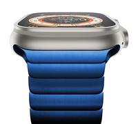 NewWays | Bracelet de montre en métal compatible avec Apple Watch 49 mm, 46 mm, 45 mm, 44 mm, 42 mm (Série 3 2 1), bracelet de remplacement à maillons solides en acier inoxydable pour iWatch Ultra 3 2