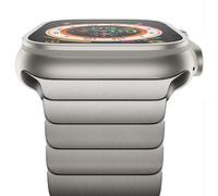 NewWays - Bracelet de rechange en acier inoxydable - Compatible avec Apple Watch Ultra/Ultra 2, SE Series 9 8 7 6 5 4 3 2 1 et iWatch Ultra, 49 mm/45 mm/44 mm/ 42 mm - Titane