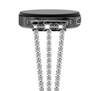 NewWays Bracelet de rechange en métal avec strass compatible avec Samsung Galaxy Watch 8 de 40 mm, 44 mm/8 Classic de 46 mm pour femme