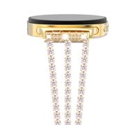 NewWays Bracelet de rechange en métal avec strass compatible avec Samsung Galaxy Watch 8 de 40 mm, 44 mm/8 Classic de 46 mm pour femme