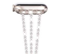 NewWays Bracelet en métal compatible avec Apple Watch 38 mm, 40 mm, 41 mm, 42 mm (série 11/10), bracelet de rechange pour femme en acier inoxydable pour iWatch séries 11 10 9 8 7 6 5 4 3 2 1 SE (2025