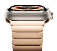 NewWays Bracelet en métal compatible avec Apple Watch, 49 mm/46 mm/45 mm/44 mm/42 mm/41 mm/40 mm/38 mm, bracelet de remplacement à maillons solides en acier inoxydable pour iWatch Ultra/Ultra2, séries