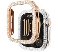 NewWays Lot de 2 Coques Brillantes pour Apple Watch Series 9/8/7 de 41 mm | Coque de protection intégrale pour femme sans film de protection