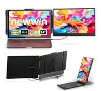 Newwin Double Ecran PC Portable 14" FHD 1080P IPS Extension Ecran PC Portable Moniteur Portable Monitor Ecran Supplémentaire pour 13,3-17" Ordinateur Portable Compatible avec MacBook Windows Chrome