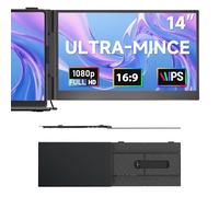 Newwin Double Ecran PC Portable Ultra Mince Léger 14" FHD 1080P IPS Extension Ecran PC Portable Moniteur Ecran Supplémentaire pour 13,3-17" Ordinateur Portable Compatible avec MacBook Windows Chrome