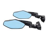 NewYall Pair Black Racing Rear view Mirror Double Adjustment Sport Bike Side Mirror for Kawasaki for Suzuki for Honda CBR 250 600 929 954 1000 GSXR 600 750 1000 SV 650S 1000S ZX6R ZX9R
