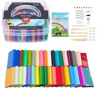 NEWYANG Pate Polymere - 36 Couleurs Argile Polymère,Kit Pate Polymère Accessoire 5 Outils,Coffret Pate a Modeler est Le Meilleur Petit Cadeau pour Noël,Jouets créatifs