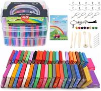 NEWYANG Pate Polymere - 46 Couleurs 1.28Kg/2.80LB Pate Polymère Set, Kit Pate Coffret, Pate a Modeler,Loisirs Créatifs,Cadeaux Anniversaire Enfant,Cadeau de noël Enfant