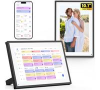 NEWYES 2026 Calendrier Numérique de Bureau 10,1" - Tableau Organisation Famille/Individuel & Cadre Numérique Wi-Fi Sync Écran Tactile Intelligent pour Semaine Enfant/Repas/Agenda/Apprentissage