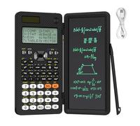 NEWYES 991ES-II Calculatrice Scientifique Rechargeable, 417 Fonctions avec Bloc-Notes, Boîtier Dur Pliable, Écran Écrit de 4 Lignes, Calculatrice Avancée pour Élèves Scolaires/Bureau