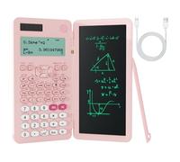 NEWYES Calculatrice Scientifique Rechargeable 991ES avec Tablette d'écriture, Calculatrice Kawaii Rose avec Bloc-Notes effaçable, Fournitures Scolaires pour étudiants Professionnels - Simplifiez Les