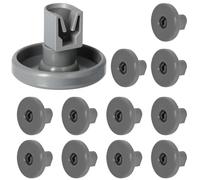 NewZC 12 Pièces Grand Roulettes Panier Lave Vaisselle Compatible avec AEG Zanussi Privileg Favorit - Gris Roue Chariot Lave-vaisselle Accessoires de Rechange Roulette Tiroir Lave vaisselle