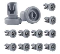 NewZC 12 Pièces Petit Roulettes Panier Lave Vaisselle Compatible avec AEG Zanussi Privileg Favorit - Gris Roue Chariot Lave-vaisselle Accessoires de Rechange Roulette Tiroir Lave vaisselle