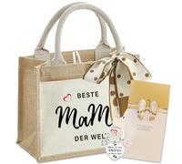 NewZC Coffret Cadeau Future Maman Original Utile Tote Bag Message avec Porte Clés Cœur Foulard Soie et Carte de Vœux - Sac Cabas Personnalisé maman Idée Cadeau pour Fête des Mères Anniversaire