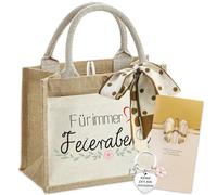 NewZC Coffret Cadeau Retraite Femme avec Sac en jute Porte-clés Cœur Foulard en Soie et Carte - Cadeau d'adieu Retraite Personnalisé pour éPouse Retraitée Collègue Mère Maman Grand-Mère