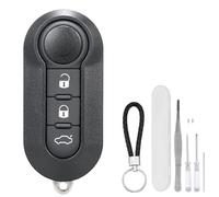 NewZC Coque de Clé 3 Boutons Télécommande Boitier Clef Voiture Compatible avec Fiat 500 Brava Bravo Evo Grande Doblo Ducato Panda Punto - Coque de Clef en Plastique de Remplacement Accessoire