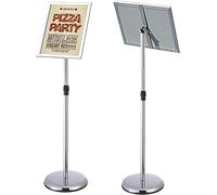 Newzealkids Porte Affiche A3 sur pied Présentoir A3 Support pour Affiche Porte-Affiche, Support de signe en alliage d'aluminium, Argent