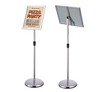 Newzealkids Porte Affiche A4 sur pied Présentoir A4 Support pour Affiche Porte-Affiche, Support de signe en alliage d'aluminium, Argent