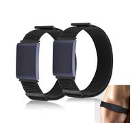 NEWZEROL 2 Pièces Bracelet Compatible avec le Amazfit Helio Strap, Biceps Bracelet de Sport en Nylon de 22 mm, Longueur Ajustable jusqu'à 40 cm, Bracelet de Remplacement Idéal - Noir