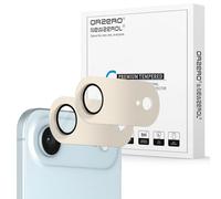 NEWZEROL 2 Pièces Protection Camera pour iPhone 17 Air, Anti-Rayures HD Clair Ultra-Fin, Protection Objectif en Verre Trempé 9H, Installation en Une Seule Étape - Or