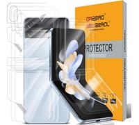 Newzerol 3-Piece Screen Protector + Back Protector Compatible For Samsung Galaxy Z Flip 4 5g [Full Coverage] [Anti-Scratch] [Bubble Free] [Easy To Install] Soft Tpu
