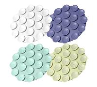 NEWZEROL Ventouses en Silicone pour Tous Les Modèles de Téléphone, Support d'accessoires de Téléphone Portable Mains Libres Antidérapant pour Selfies et Vidéos - Blanc/Violet/Bleu/Vert