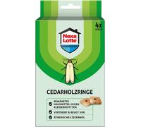 Nexa Lotte Lot De 4 Anneaux En Bois De Cèdre-Protection Naturelle Contre Les Mites Et Les Parasites-Avec Huiles Essentielles-Pour Armoires Et Tiroirs-En Forme De Fleur Attrayante
