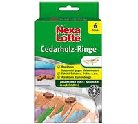 Nexa Lotte Lot de 6 Anneaux en Bois de cèdre Anti-Mites Naturelles et éprouvées pour protéger Contre Les Mites vestimentaires avec Un Parfum agréable