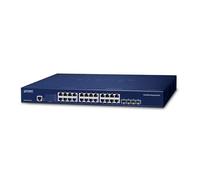 NexaCore Planet SGS-6310-24T4X Commutateur réseau géré de couche 3, 24 ports Gigabit RJ45 + 4 ports SFP+ 10G, empilable, IPv4/IPv6, ERPS, Rack 1U