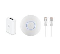 NexaCore Ubiquiti U7-Pro WiFi7 Point d’Accès 1500 ft², 6 Spatial Streams + Adaptateur PoE+ 30W + 2 Câbles Etherlighting 2 m RJ45, Réseau sans Fil Haute Performance