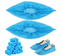 Nexaflow 100 Couvre-chaussures Jetables Bleus, en CPE 2.5g, Imperméables et Antipoussière, Surchaussures Universelles pour Maison, Visiteurs, Bureau, Clinique, Légers et Pratiques