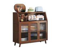 NexaGeniX Armoire de Rangement décorative avec Portes en Verre, Armoire Cuisine à Domicile Table Basse Jardin(100 * 33 * 95cm)