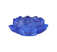 NexaGeniX Bougeoirs de Table Bougeoir émaillé coloré Classique Belles décorations de Bureau de Chandelier de Lotus pour la Maison(Blue)