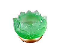 NexaGeniX Bougeoirs de Table Chandelier de Lotus émaillé Ornements de décoration de ménage Porte-Bougie offrande de ménage Porte-Lampe pour la Maison(Green)