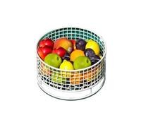 NexaGeniX Cuisine Corbeille à fruits en fil métallique, corbeille ajourée for collations aux et légumes Étagère à fruits(Blanc)