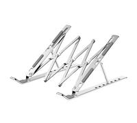 NexaGeniX Support de Refroidissement réglable for Ordinateur Portable, Pliable, Compatible avec Les Ordinateurs Portables jusqu'à 17,3 Pouces Support réglable en Hauteur(Silver)