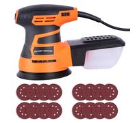 Nexalite Ponceuse Électrique 350W: 6 Vitesses Variables 6000-13000 RPM avec Collecteur de Poussière, Ponceuse Orbitale Circulaire + 16 Disques Abrasifs pour Bois Métal Mur
