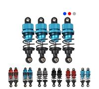 NexaPart Accessoires RC Amortisseurs à Huile en Aluminium, 4 pièces, for châssis de Voitures de Course Tamiya TT-02 TT-01 M05 M06 1/10 RC Drift(Grey-55mm-4Pcs)