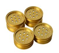 NexaPart Accessoires RC Ensemble de moyeux de Roues en Alliage d'aluminium for châssis de Buggy Tamiya Super Hot Shot Super Sabre Big Wig Boomerang(Gold-A)