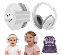 NEXAVIBE Cache-oreilles pour bébé, casque antibruit 2 en 1, protection auditive pour 0 à 48 mois, bandeau réglable